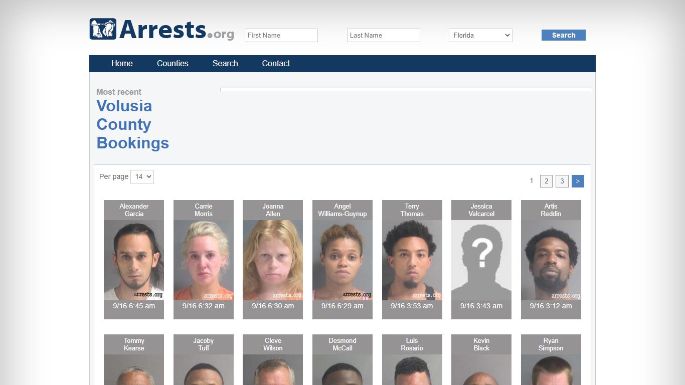 Volusia County Arrests and Inmate Search